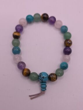 Multicolor Gemstone Beaded Stretch Bracelet